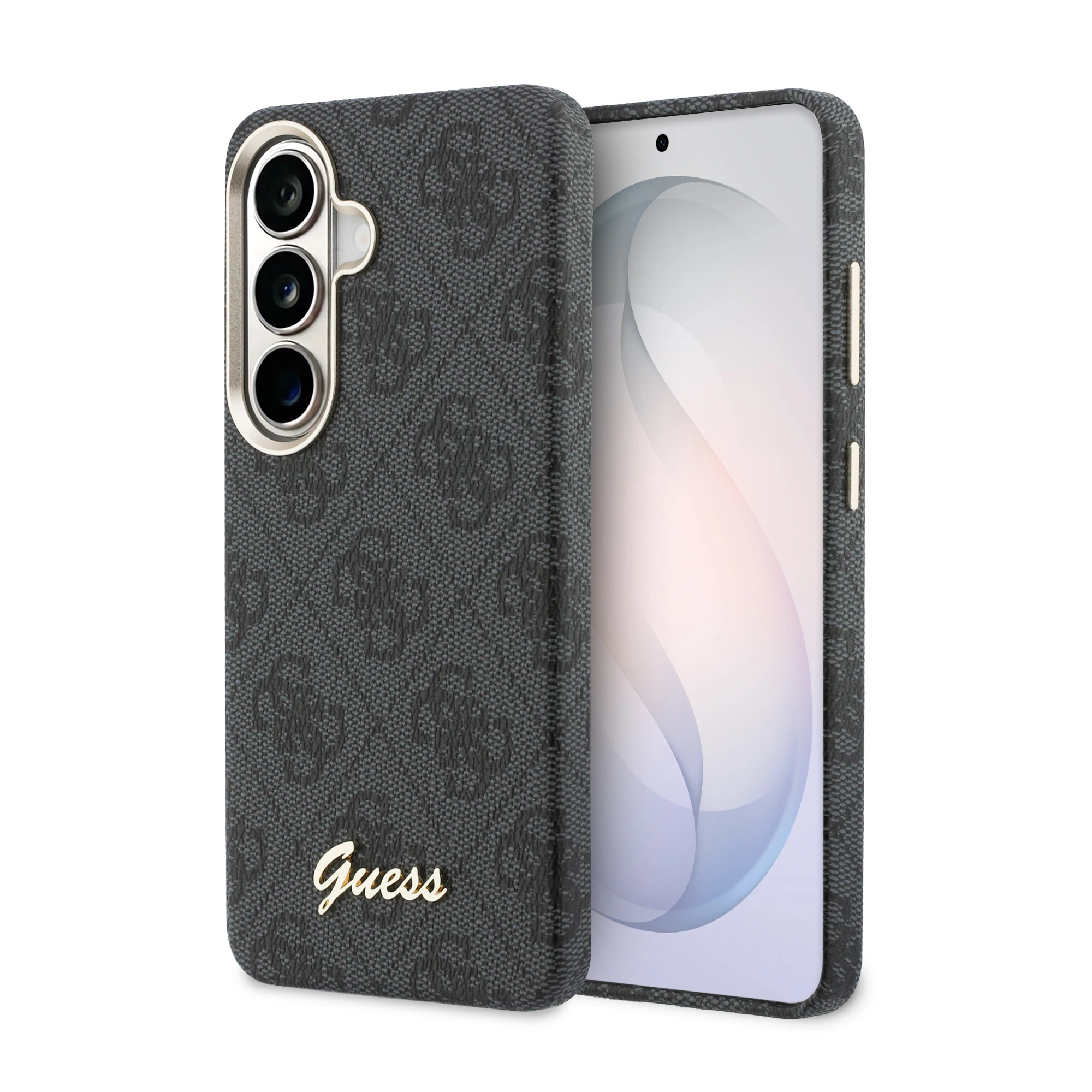 Guess 4G Script MagSafe dėklas skirtas Samsung Galaxy S26 – juodos spalvos aprašymas - Prekės nuotrauka