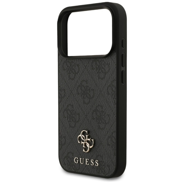 Guess 4G Small Classic Logo MagSafe dėklas, skirtas iPhone 18 Pro / 17 Pro, juodas aprašymas - Prekės nuotrauka