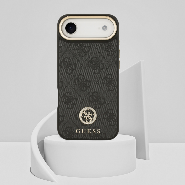 Guess 4G Strass Logo & Big Strap Metal Mygtukai MagSafe dėklas skirtas Apple iPhone Air juodos spalvos aprašymas - Prekės nuotrauka Guess 4G Strass Logo & Big Strap Metal Mygtukai MagSafe dėklas skirtas Apple iPhone Air juodos spalvos aprašymas - Prekės nuotrauka