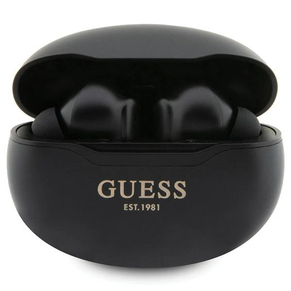 Guess ausinės Bluetooth GUTWST50EK TWS juodos spalvos Classic EST aprašymas - Prekės nuotrauka Guess ausinės Bluetooth GUTWST50EK TWS juodos spalvos Classic EST aprašymas - Prekės nuotrauka