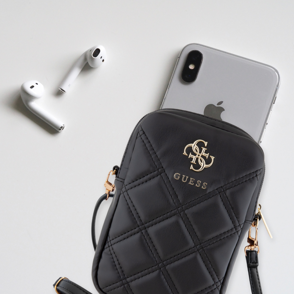 Guess Bag GUWBZPSQSSGW ruda Zip Quilted 4G aprašymas - Prekės nuotrauka