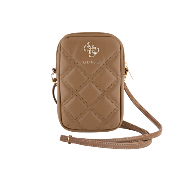 Guess Bag GUWBZPSQSSGW ruda Zip Quilted 4G aprašymas - Prekės nuotrauka
