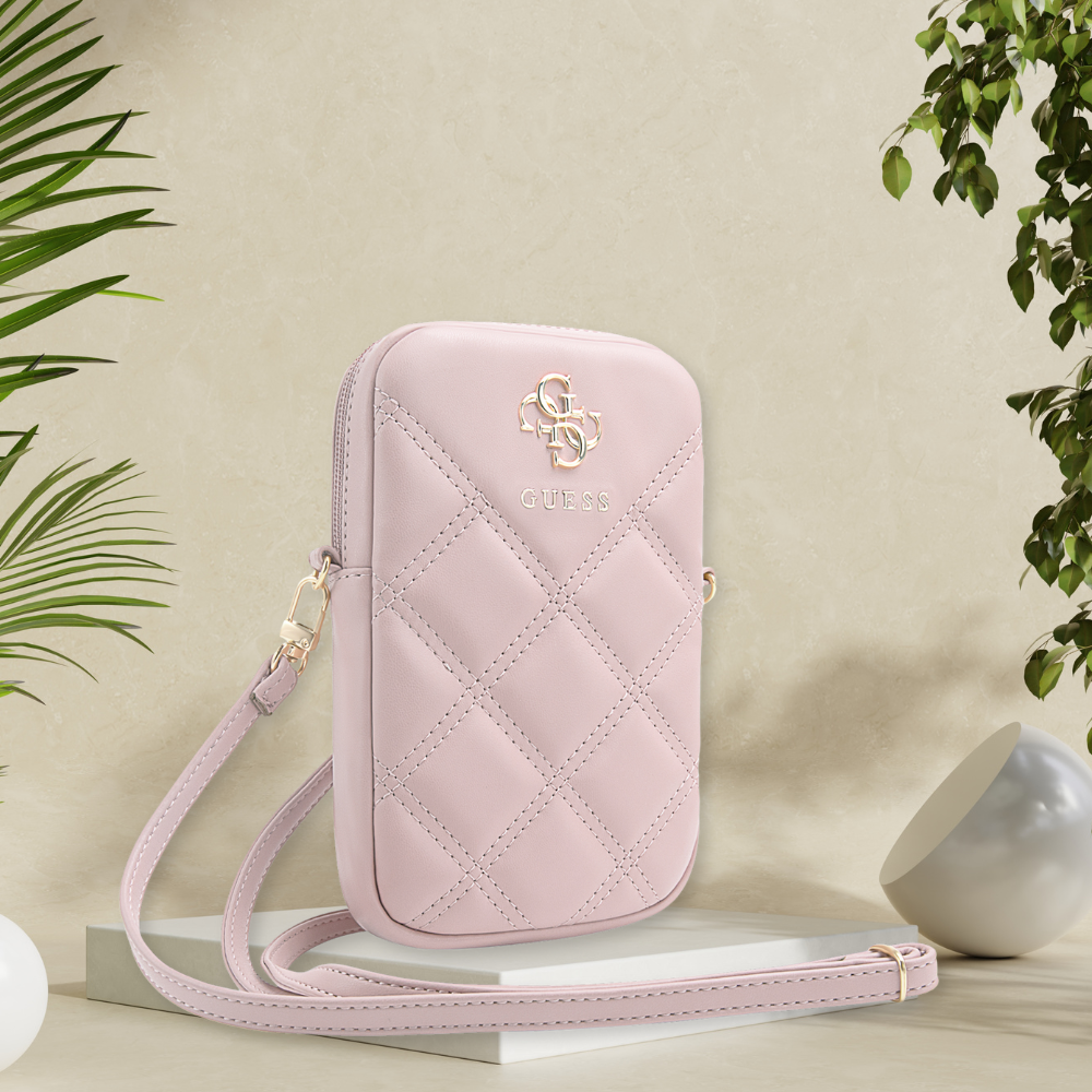Guess Bag GUWBZPSQSSGW ruda Zip Quilted 4G aprašymas - Prekės nuotrauka
