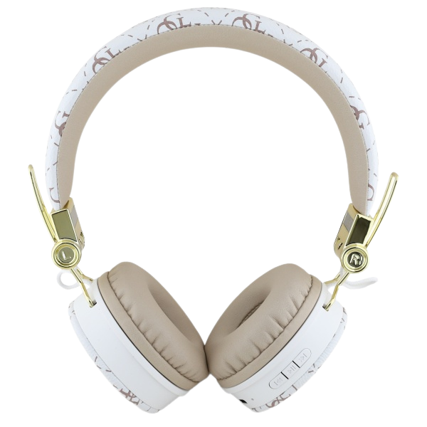 Guess Bluetooth Ausinės ENC GUBH70E4PTMH baltos spalvos 4G Triangle Round Shape aprašymas - Prekės nuotrauka