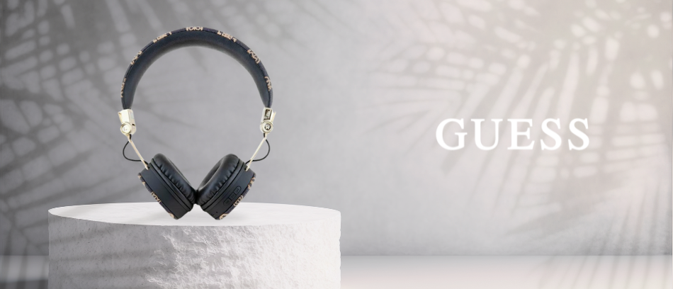 Guess Bluetooth Ausinės ENC GUBH70EPOSMK juodos spalvos Peony Script Round Shape aprašymas - Prekės nuotrauka