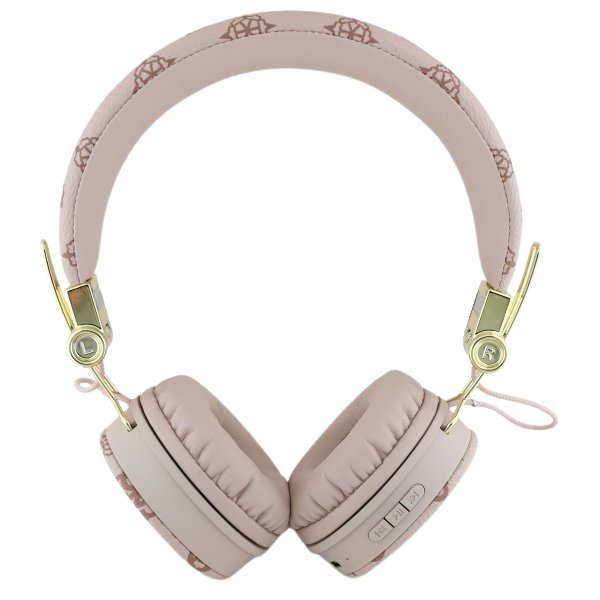 Guess Bluetooth Ausinės ENC GUBH70EPOSMW rudos spalvos Peony Script Round Shape aprašymas - Prekės nuotrauka