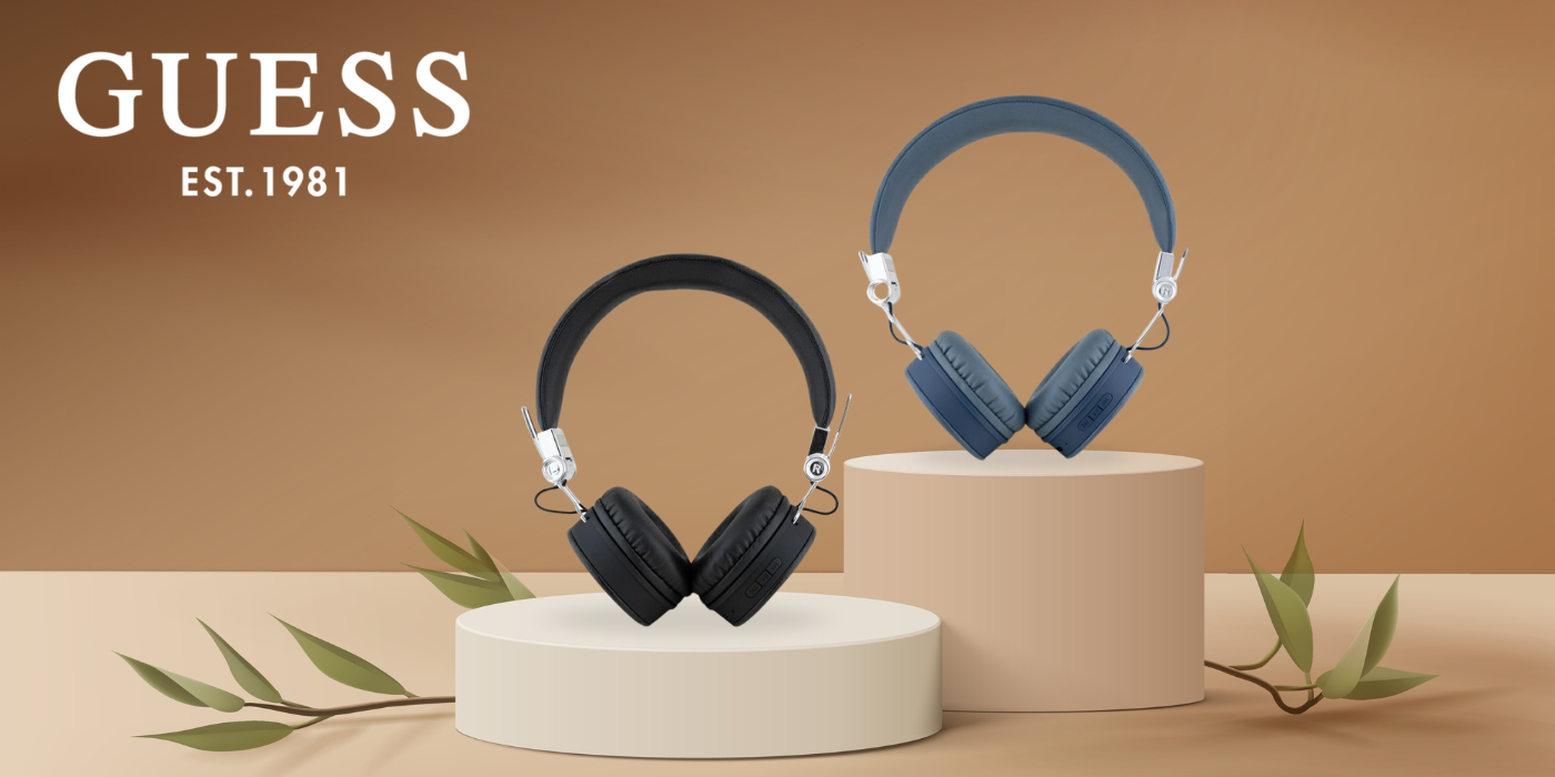 Guess Bluetooth Ausinės ENC GUBH70PGTSPSK juodos spalvos Grained Classic Round Shape aprašymas - Prekės nuotrauka Guess Bluetooth Ausinės ENC GUBH70PGTSPSK juodos spalvos Grained Classic Round Shape aprašymas - Prekės nuotrauka