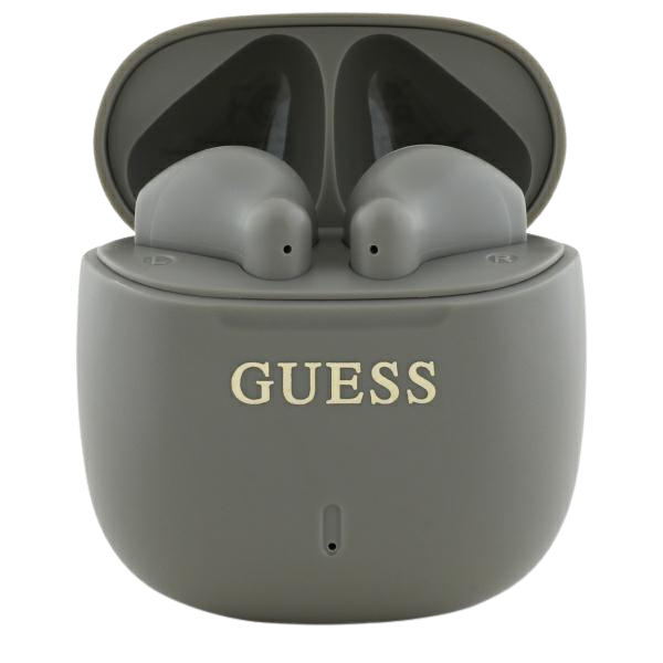 Guess Bluetooth ausinės GUTWSJ14ESGE TWS + įkrovimo stotelė taupe Printed Classic Logo aprašymas - Prekės nuotrauka