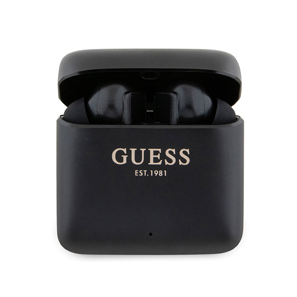 Guess Bluetooth ausinės GUTWSSU20ALEGK TWS + docking station juodos spalvos Printed Logo aprašymas - Prekės nuotrauka