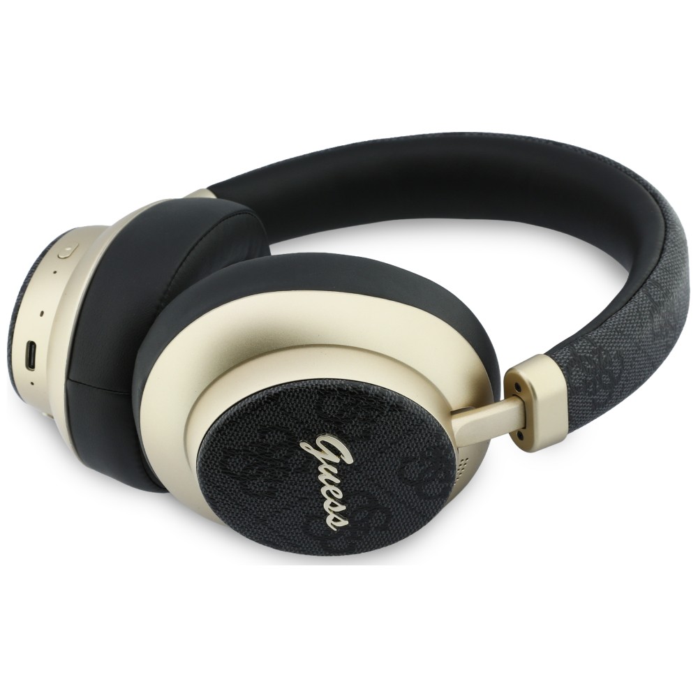 Guess Bluetooth ENC 4G Auksinė Script Metal ausinės, juodos spalvos aprašymas - Prekės nuotrauka
