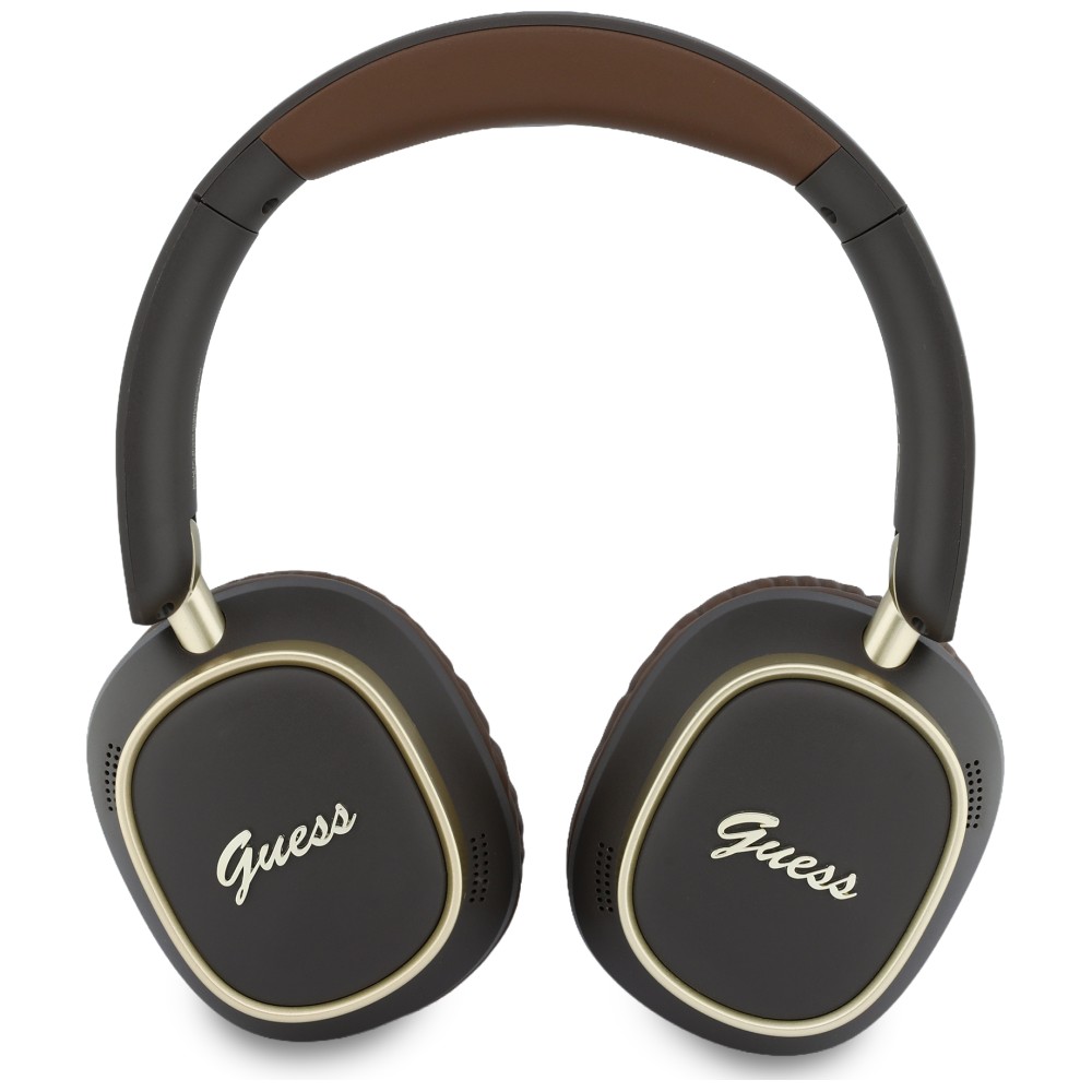 „Guess“ „Bluetooth“ ENC „Rectangle Metal Script“ ausinės, rudos spalvos aprašymas - Prekės nuotrauka