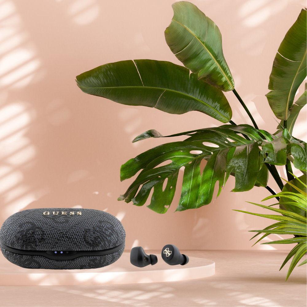 Guess Bluetooth Ausinės GUTWSP4EGP TWS + ENC Docking Station Rožinė 4G Metal aprašymas - Prekės nuotrauka