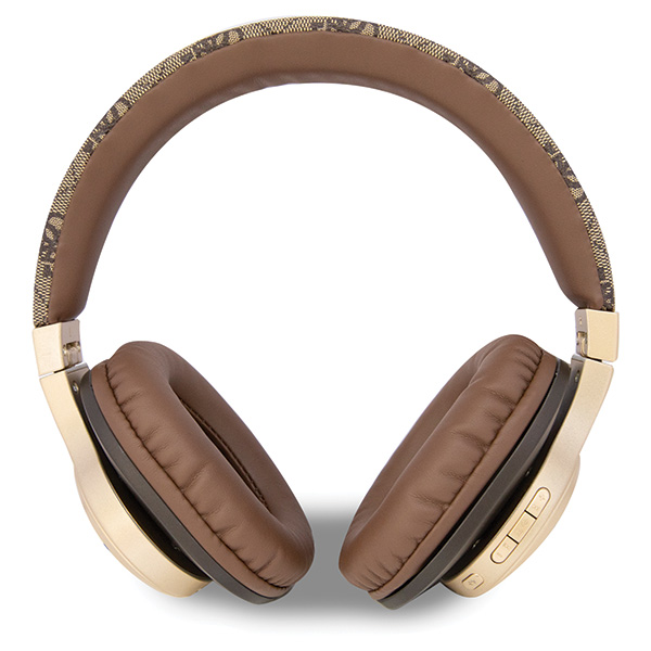 Guess Bluetooth on-ear ausinės GUBH604GEMW ruda 4G Script aprašymas - Prekės nuotrauka