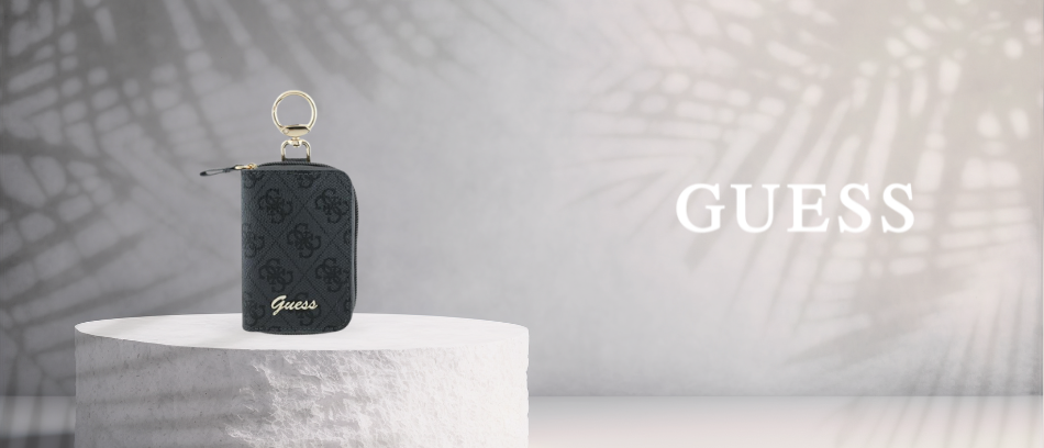 Guess dėklas Pouch GUABP4DPTK juodos spalvos 4G Triangle aprašymas - Prekės nuotrauka