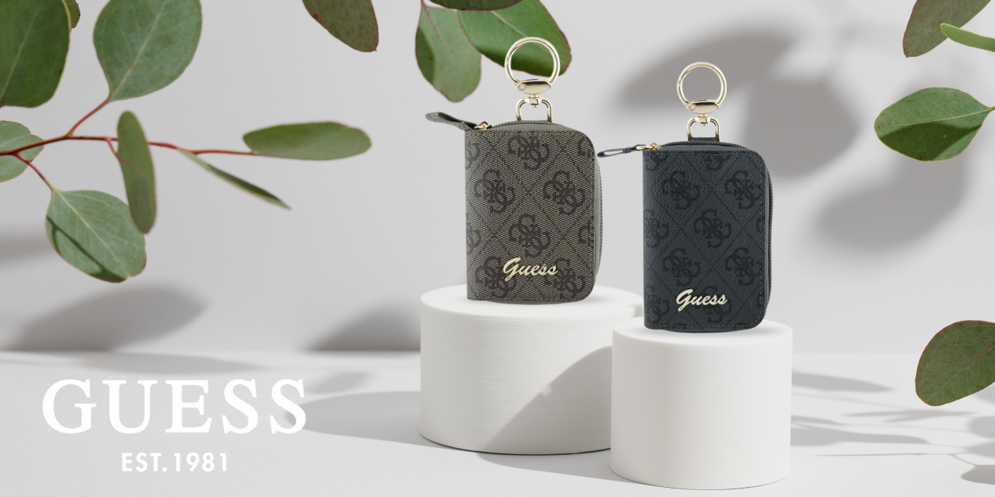 Guess dėklas Pouch GUABP4DPTK juodos spalvos 4G Triangle aprašymas - Prekės nuotrauka