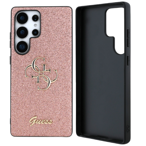 Dėklas Guess Fixed Glitter Big 4G Metal Logo skirtas Samsung Galaxy S25 Ultra rožinės spalvos aprašymas - Prekės nuotrauka Dėklas Guess Fixed Glitter Big 4G Metal Logo skirtas Samsung Galaxy S25 Ultra rožinės spalvos aprašymas - Prekės nuotrauka
