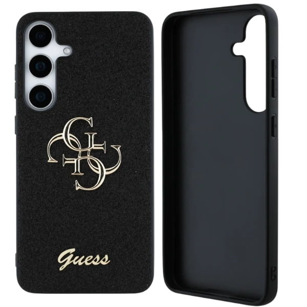 Guess Fixed Glitter Big 4G Metal Logo Samsung Galaxy S25 Plus dėklas telefonui juodos spalvos aprašymas - Prekės nuotrauka Guess Fixed Glitter Big 4G Metal Logo Samsung Galaxy S25 Plus dėklas telefonui juodos spalvos aprašymas - Prekės nuotrauka