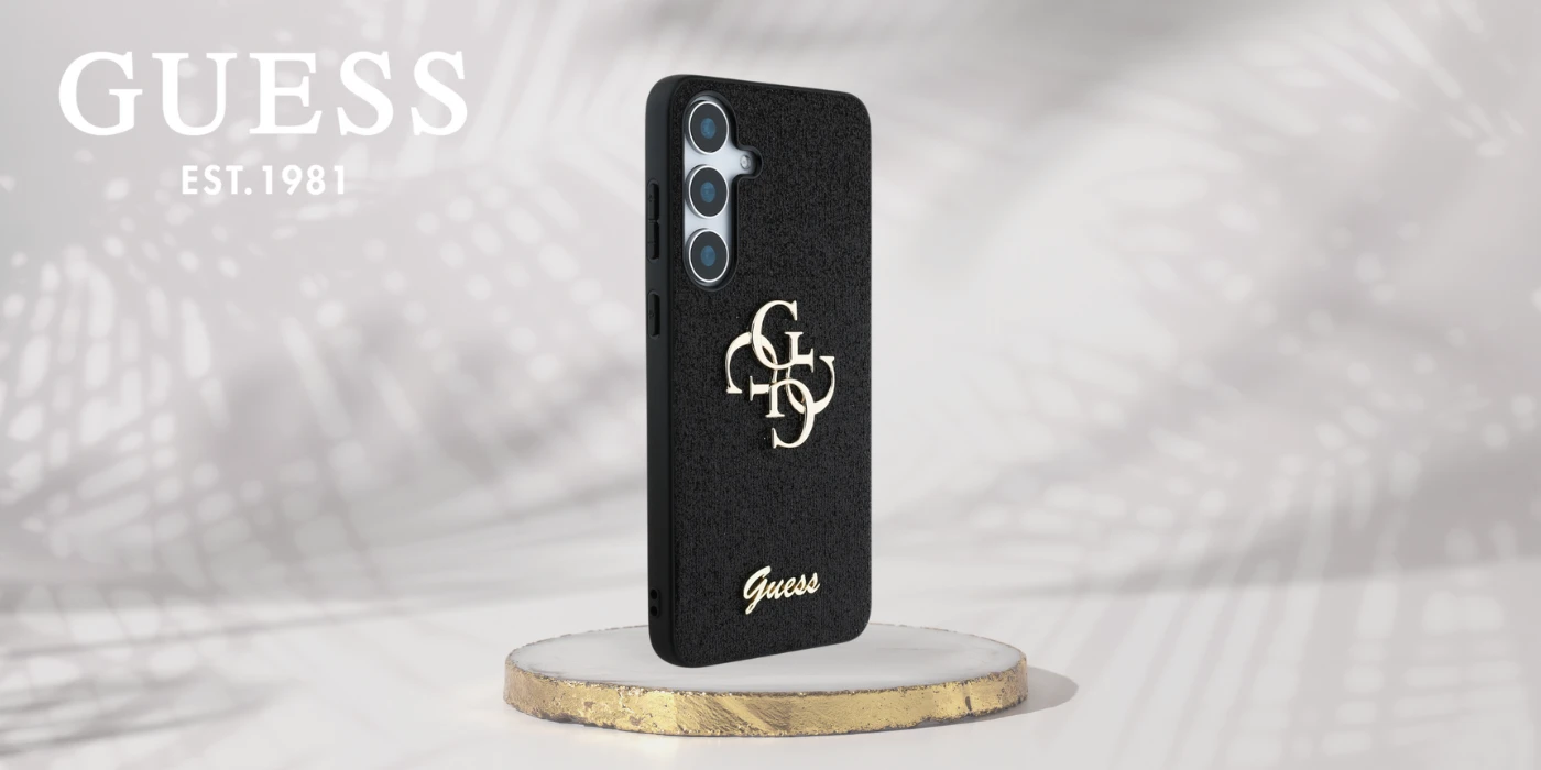 Guess Fixed Glitter Big 4G Metal Logo Samsung Galaxy S25 Plus dėklas telefonui juodos spalvos aprašymas - Prekės nuotrauka Guess Fixed Glitter Big 4G Metal Logo Samsung Galaxy S25 Plus dėklas telefonui juodos spalvos aprašymas - Prekės nuotrauka