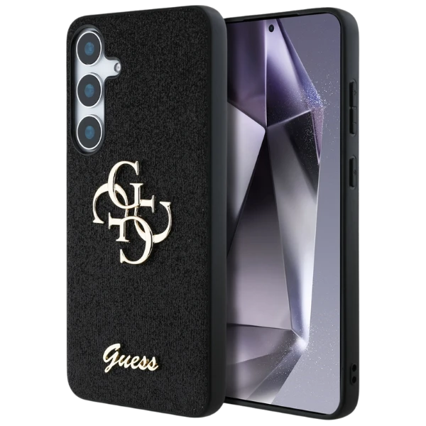 Guess Fixed Glitter Big 4G Metal Logo Samsung Galaxy S25 Plus dėklas telefonui juodos spalvos aprašymas - Prekės nuotrauka Guess Fixed Glitter Big 4G Metal Logo Samsung Galaxy S25 Plus dėklas telefonui juodos spalvos aprašymas - Prekės nuotrauka