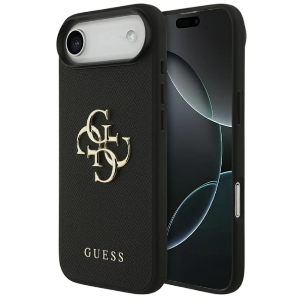 Guess Grained Big 4G & Classic Logo dėklas skirtas Apple iPhone Air juodos spalvos aprašymas - Prekės nuotrauka