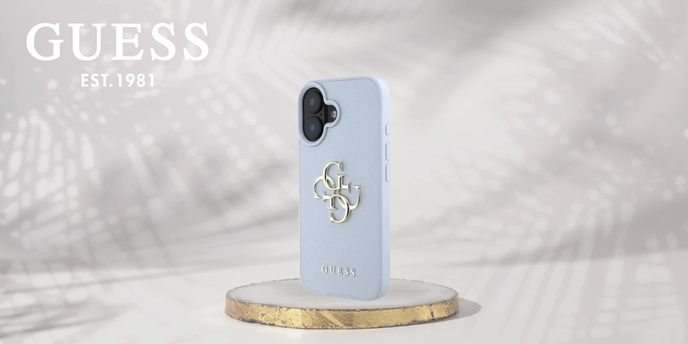 Guess Grained Big 4G Logo Small Classic Logo Apple iPhone 16 dėklas telefonui mėlynos spalvos aprašymas - Prekės nuotrauka Guess Grained Big 4G Logo Small Classic Logo Apple iPhone 16 dėklas telefonui mėlynos spalvos aprašymas - Prekės nuotrauka