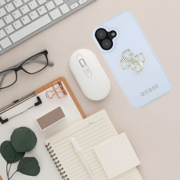 Guess Grained Big 4G Logo Small Classic Logo Apple iPhone 16 dėklas telefonui mėlynos spalvos aprašymas - Prekės nuotrauka Guess Grained Big 4G Logo Small Classic Logo Apple iPhone 16 dėklas telefonui mėlynos spalvos aprašymas - Prekės nuotrauka