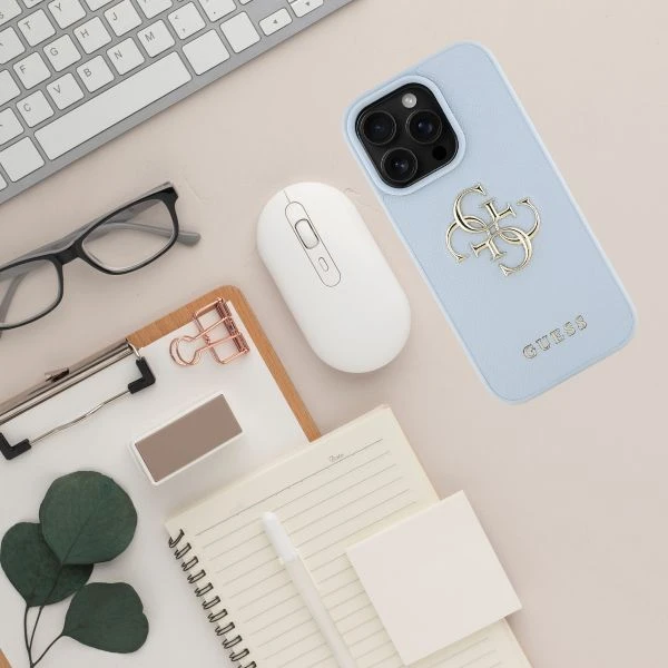 Guess Grained Big 4G Logo Small Classic Logo Apple iPhone 16 Pro Max dėklas telefonui mėlynos spalvos aprašymas - Prekės nuotrauka Guess Grained Big 4G Logo Small Classic Logo Apple iPhone 16 Pro Max dėklas telefonui mėlynos spalvos aprašymas - Prekės nuotrauka