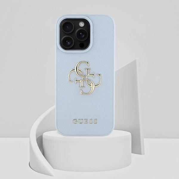 Guess Grained Big 4G Logo Small Classic Logo Apple iPhone 16 Pro Max dėklas telefonui mėlynos spalvos aprašymas - Prekės nuotrauka Guess Grained Big 4G Logo Small Classic Logo Apple iPhone 16 Pro Max dėklas telefonui mėlynos spalvos aprašymas - Prekės nuotrauka