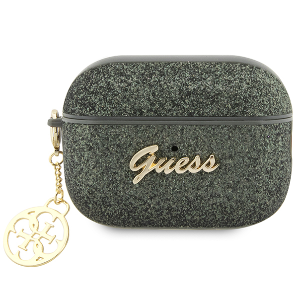 Guess GUAP2GLGSHA AirPods Pro 2 (2022/2023) dėklas khaki Glitter Flake 4G Charm aprašymas - Prekės nuotrauka