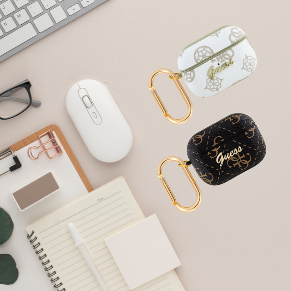 Guess GUAP2PG4GPH AirPods Pro 2 (2022/2023) dėklas baltos spalvos 4G Hook aprašymas - Prekės nuotrauka