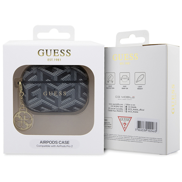 Guess GUAP2PGCE4CK AirPods Pro 2 (2022/2023) dėklas juodos spalvos GCube Charm aprašymas - Prekės nuotrauka