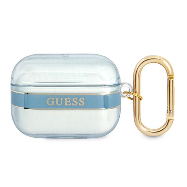 Guess GUAPHHTSB AirPods Pro dėklas mėlynos spalvos Strap Collection aprašymas - Prekės nuotrauka