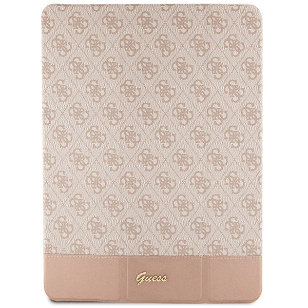 Guess GUFCP12PS4SGP iPad Pro 12.9″ rožinis 4G Stripe Allover dėklas aprašymas - Prekės nuotrauka