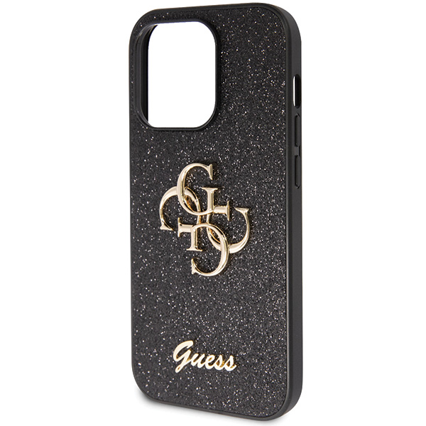 Guess GUHCN61HG4SGK Apple iPhone 11 / Xr 6.1″ juodos spalvos kietas dėklas Glitter Script Big 4G aprašymas - Prekės nuotrauka