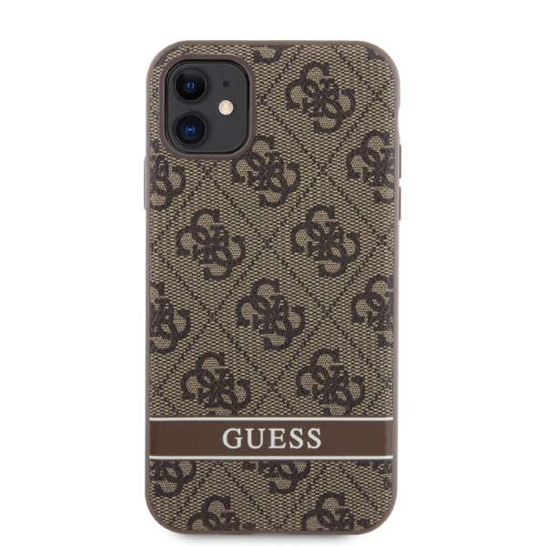 Guess GUHCN61P4SNW Apple iPhone 11 / Xr rudos spalvos kietas dėklas 4G Stripe aprašymas - Prekės nuotrauka Guess GUHCN61P4SNW Apple iPhone 11 / Xr rudos spalvos kietas dėklas 4G Stripe aprašymas - Prekės nuotrauka