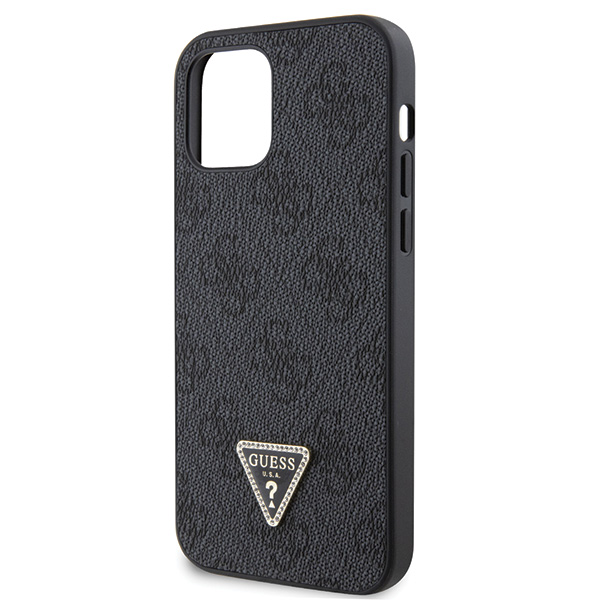 Guess GUHCP13LP4TDSCPK Apple iPhone 13 Pro / 13 6.1″ juodos spalvos kietas dėklas Crossbody 4G Metal Logo aprašymas - Prekės nuotrauka