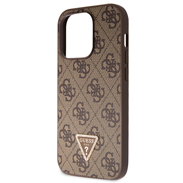 Guess GUHCP13LP4TDSCPW iPhone 13 Pro / 13 6.1″ rudos spalvos kietas dėklas Crossbody 4G Metal Logo aprašymas - Prekės nuotrauka