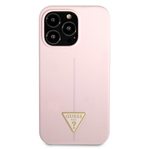 Dėklas Guess GUHCP13XSLTGU iPhone 13 Pro Max 6,7″ violetinė hardcase Silicone Triangle aprašymas - Prekės nuotrauka