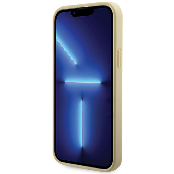 Guess GUHCP14LHDGTPD iPhone 14 Pro 6.1″ auksinis kietas dėklas Rhinestone Triangle aprašymas - Prekės nuotrauka
