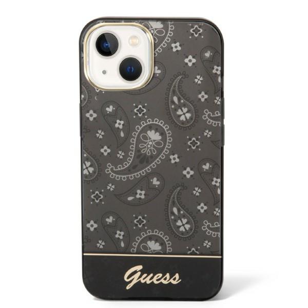 Guess GUHCP14MHGBNHK Apple iPhone 14 Plus / 15 Plus 6.7″ juodos spalvos kietas dėklas Bandana Paisley aprašymas - Prekės nuotrauka Guess GUHCP14MHGBNHK Apple iPhone 14 Plus / 15 Plus 6.7″ juodos spalvos kietas dėklas Bandana Paisley aprašymas - Prekės nuotrauka