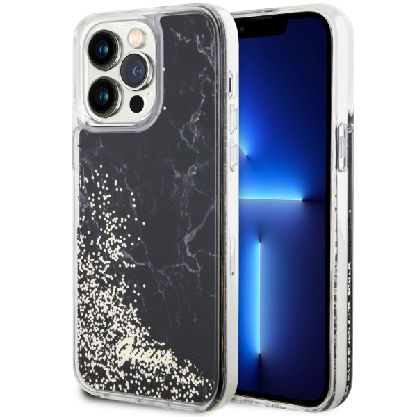 Guess GUHCP14XLCSGSGK Apple iPhone 14 Pro Max 6.7″ juodos spalvos kietas dėklas Liquid Glitter Marble aprašymas - Prekės nuotrauka Guess GUHCP14XLCSGSGK Apple iPhone 14 Pro Max 6.7″ juodos spalvos kietas dėklas Liquid Glitter Marble aprašymas - Prekės nuotrauka