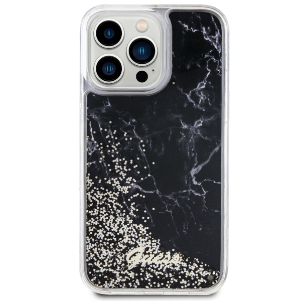 Guess GUHCP14XLCSGSGK Apple iPhone 14 Pro Max 6.7″ juodos spalvos kietas dėklas Liquid Glitter Marble aprašymas - Prekės nuotrauka Guess GUHCP14XLCSGSGK Apple iPhone 14 Pro Max 6.7″ juodos spalvos kietas dėklas Liquid Glitter Marble aprašymas - Prekės nuotrauka