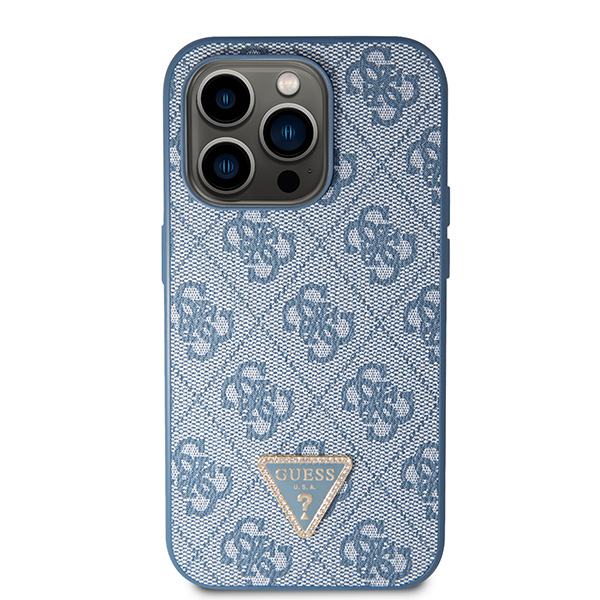 Guess GUHCP14XP4TDSCPB iPhone 14 Pro Max 6.7″ mėlynas kietas dėklas Crossbody 4G Metal Logo aprašymas - Prekės nuotrauka