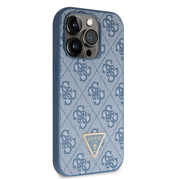 Guess GUHCP14XP4TDSCPB iPhone 14 Pro Max 6.7″ mėlynas kietas dėklas Crossbody 4G Metal Logo aprašymas - Prekės nuotrauka