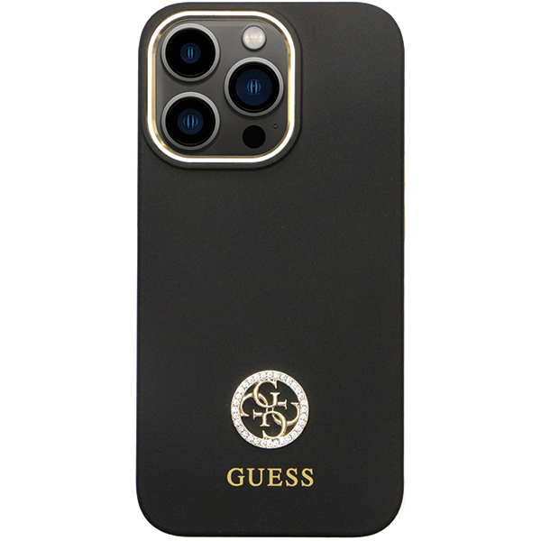 Guess GUHCP15LM4DGPK Apple iPhone 15 Pro 6.1″ juodos spalvos kietas dėklas Silicone Logo Strass 4G aprašymas - Prekės nuotrauka Guess GUHCP15LM4DGPK Apple iPhone 15 Pro 6.1″ juodos spalvos kietas dėklas Silicone Logo Strass 4G aprašymas - Prekės nuotrauka