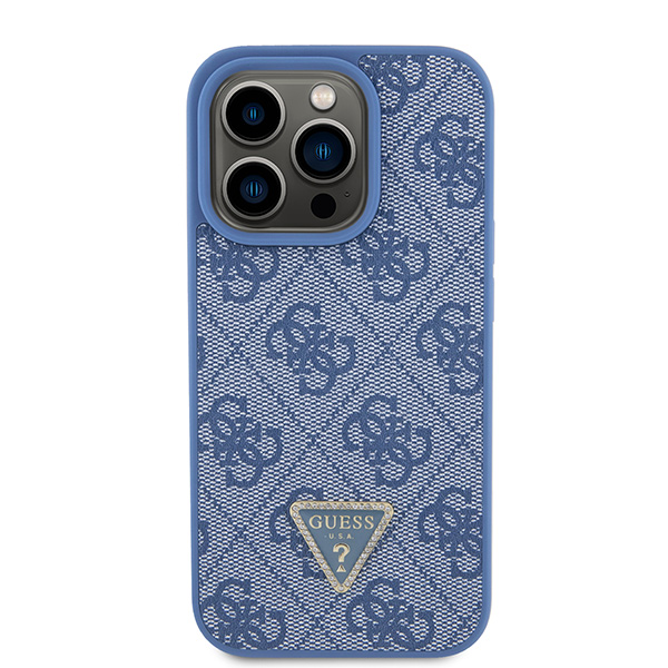 Guess GUHCP15LP4TDSCPB iPhone 15 Pro 6.1″ mėlynas kietas dėklas Crossbody 4G Metal Logo aprašymas - Prekės nuotrauka