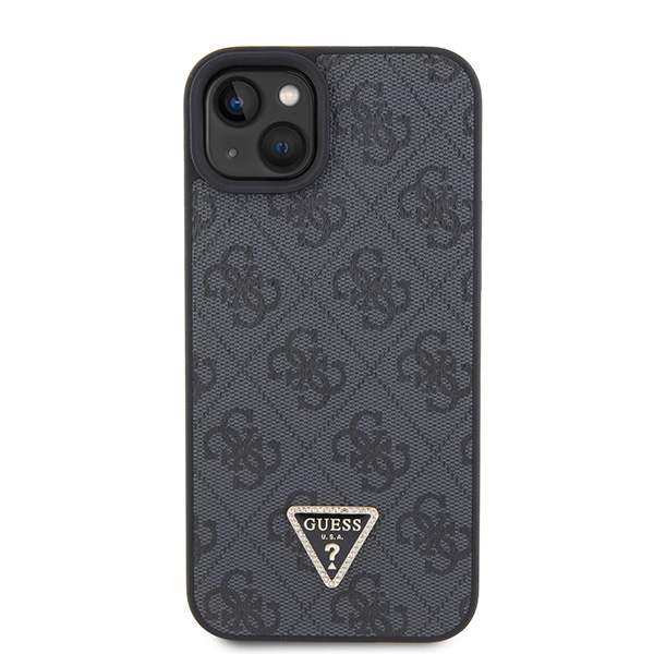 Guess GUHCP15SP4TDSCPK Apple iPhone 15 / 14 / 13 6.1″ juodos spalvos kietas dėklas Crossbody 4G Metal Logo aprašymas - Prekės nuotrauka