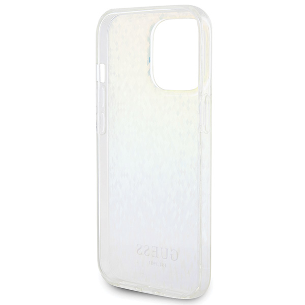 Guess GUHCP15XHDECMI Apple iPhone 15 Pro Max 6.7″ kietas dėklas IML Faceted Mirror Disco Iridescen aprašymas - Prekės nuotrauka