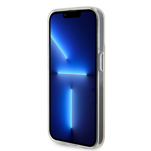 Guess GUHCP15XHDECMP iPhone 15 Pro Max 6.7″ rožinės spalvos kietas dėklas IML Faceted Mirror Disco Iridescent aprašymas - Prekės nuotrauka
