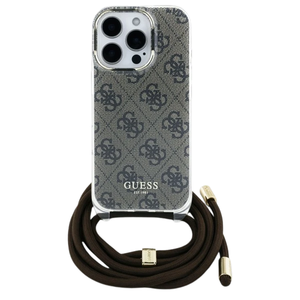 Guess GUHCP16SHC4SEW Apple iPhone 16 6.1" dėklas telefonui rudos spalvos/dėklas telefonui rudos spalvos Crossbody Cord 4G Print aprašymas - Prekės nuotrauka Guess GUHCP16SHC4SEW Apple iPhone 16 6.1" dėklas telefonui rudos spalvos/dėklas telefonui rudos spalvos Crossbody Cord 4G Print aprašymas - Prekės nuotrauka